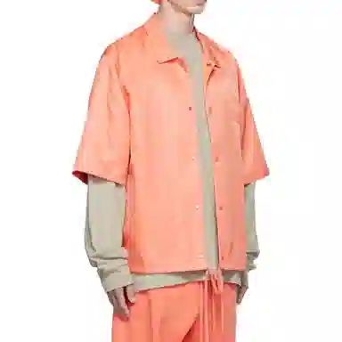 Fear of God Essentials FW22 Ss Nylon Shirt Coral
