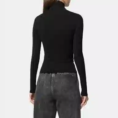 Alexander Wang High Neck Knit Pullover Black