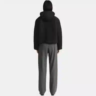 TOTEME Single-Breasted Hooded Jacket Deep Grey