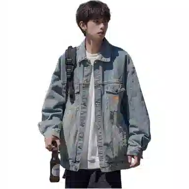 SINKACME 2025 Spring Autumn Badge Denim Jacket