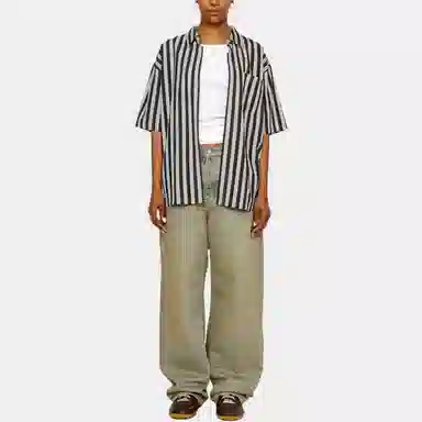 Stussy SS24 BOXY FLAT HEM SHIRT STRIPED