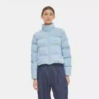 Alexander Wang FW24 Padded Logo Jacquard Jacket Oxford Blue