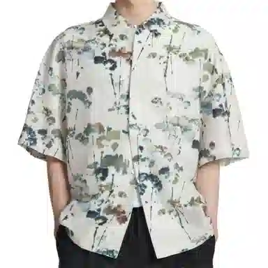 COS Floral Print Short Sleeve Shirt