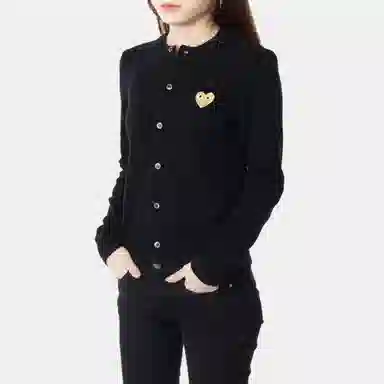 CDG Play Cardigan Black