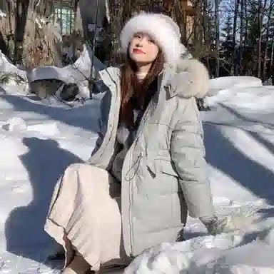 小镇姗姗 纯色高腰百褶半身裙