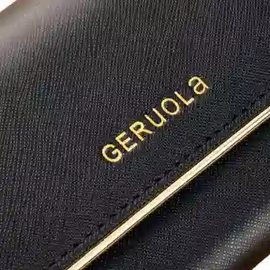 歌若拉 三折多卡位 经典十字纹牛皮 长款钱夹钱包 女款 多色