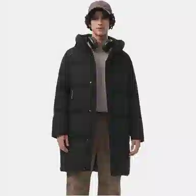 坦博尔 加厚中长情侣卡通动漫连帽潮面包羽绒服 女款