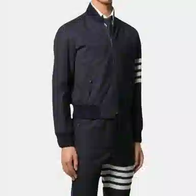 THOM BROWNE Stripe Detail Bomber Jacket