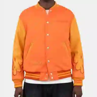 Vandy The Pink x Pokemon Charizard Embroidered Baseball Jacket Orange