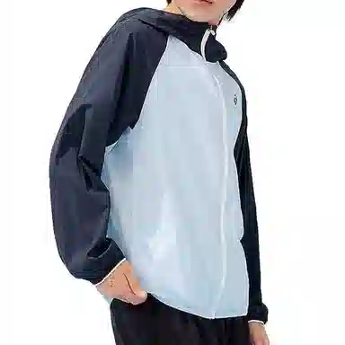 Asics Outdoor Performance Woven Hoodie Light Blue Youth