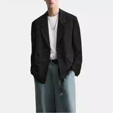 ZARA Pleated Jacquard Blazer