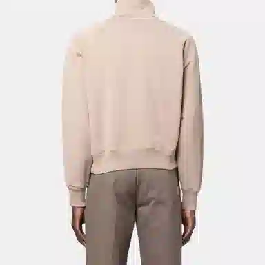 AMIPARIS SS22 Logo Zip Pullover Beige