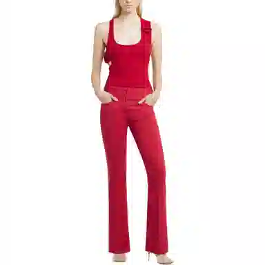 COURREGES SS25 90'S RIB TANK TOP Ruby
