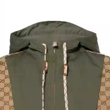 GUCCI Loose Fit Hoodie Jacket Green