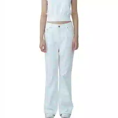 RestRecreation SS25 WIDE FLARE JEANS White
