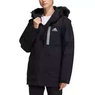 adidas Fur Hood Dwn Pk Logo