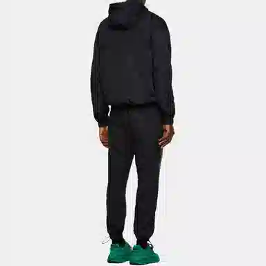 DIESEL Hooded Logo Mesh Lined Jacket Black