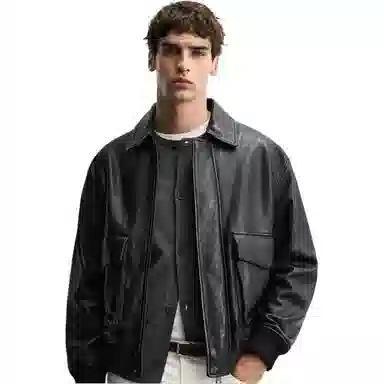 ZARA Casual Pocket Leather Jacket