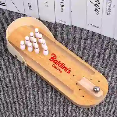 一点潮玩 迷你版保龄球 木质益智小玩具 室内聚会 桌游