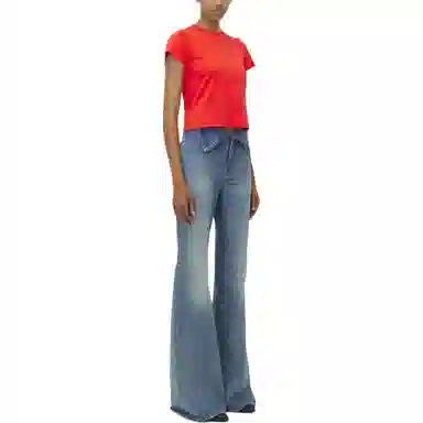 Alexander McQueen Reversible Skull Embroidered T-Shirt FW24 Coral