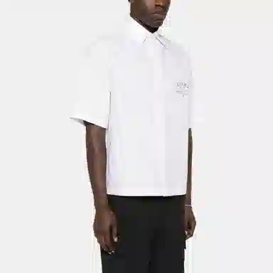 AMIRI Logo Print Short Sleeve Shirt White