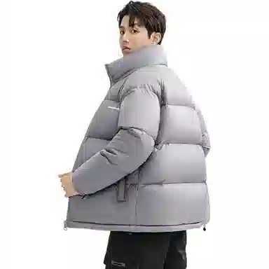 鸭鸭 户外极寒系列 纯色韩版休闲基础百搭短款立领运动面包羽绒服 男女同款