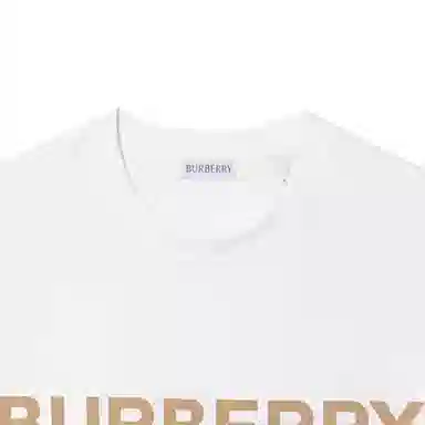 Burberry Ribbed Logo Crewneck T-Shirt White