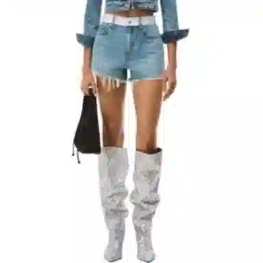 Alexander Wang Bite Series Blue Denim Shorts