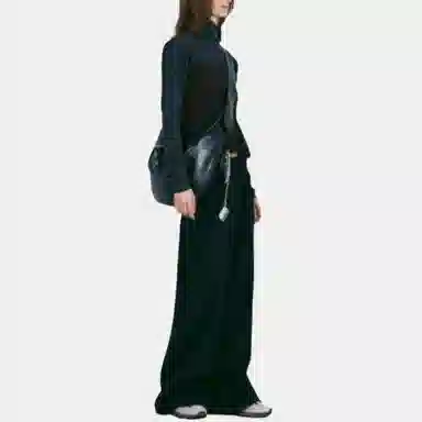 LOW CLASSIC FW25 HAIRY BOUCLE WOOL PANTS