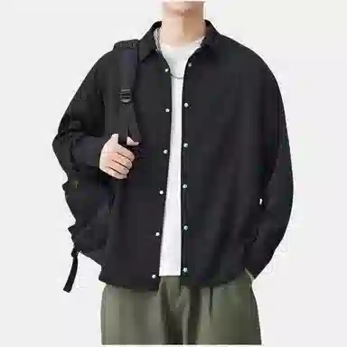 金盾 纯色休闲潮流长袖衬衫 男款