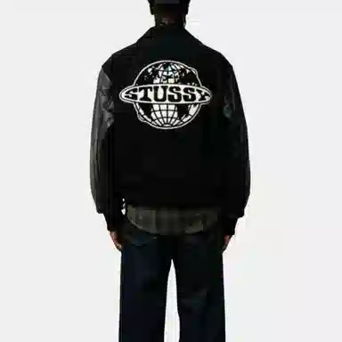 Stussy FW25 GLOBE VARSITY JACKET