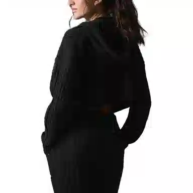 alo yoga Hoodie Knit Pullover Athletic Heather Grey