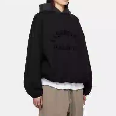 Fear of God Essentials SS24 Nylon Fleece Hoodie Black