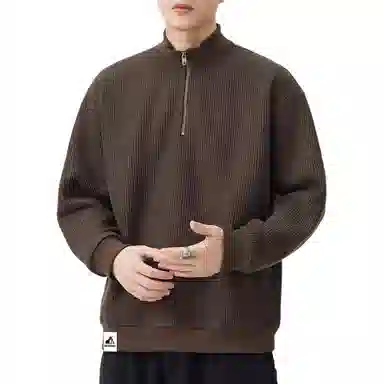 帝狼牛 半开襟拉链休闲潮流百搭宽松基础卫衣 男女同款