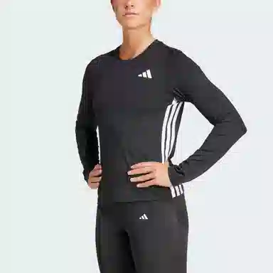 adidas ESSENTIALS3-Stripes Workout Top logo T