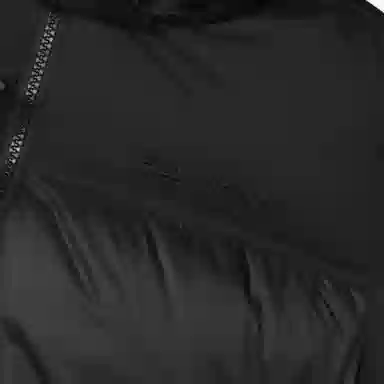 FILA Solid Color Hoodie Down Jacket Black
