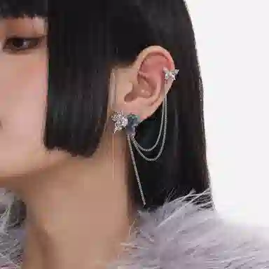 SUMIYAKI Butterfly Glass Earrings