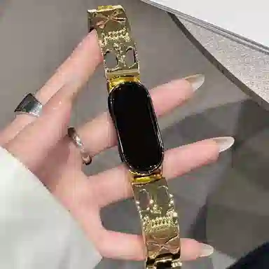 卫欣 表带 小米红米适用 金属材质 骷髅头透气表带男女通用
