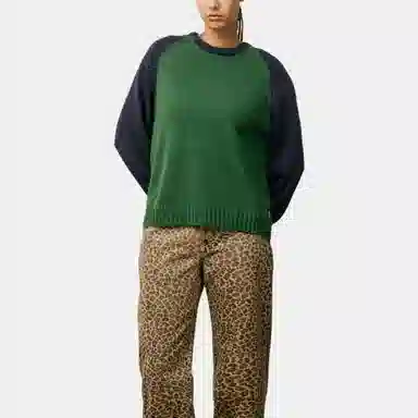 Stussy SS25 Colorblocked Raglan Knit Crew