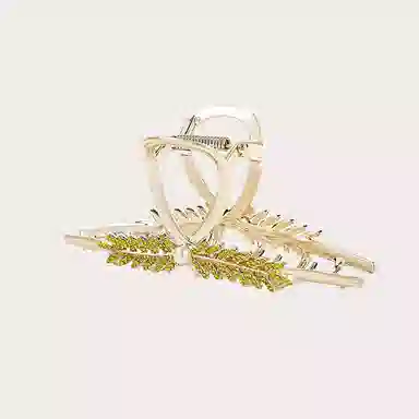 卡铂雅 金色休闲时尚潮流设计港风气质复古镶钻极简高级感 发夹 女款