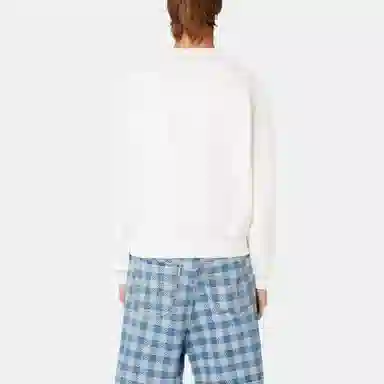 AMIPARIS Heart Embroidery Crewneck Natural White