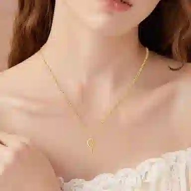 阿黛丽 优雅锁骨链 水晶 项链 女款