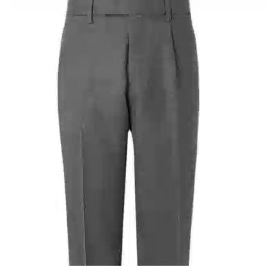 杰尼亚 纯色拉链锥形长裤 休闲裤 男款