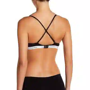 Calvin Klein V-Neck Soft Bra Black