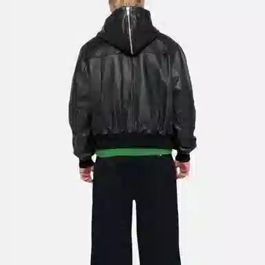 Stussy FW23 SS Link Leather Bomber Black