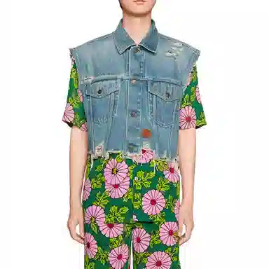 GUCCI x Disney Denim Vest Light Blue