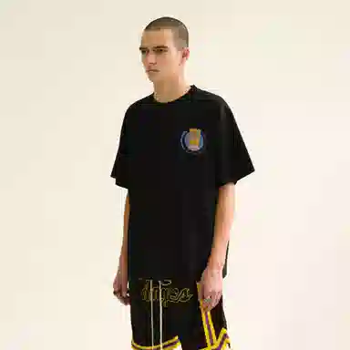 False Perception Graffiti Print Tee Black