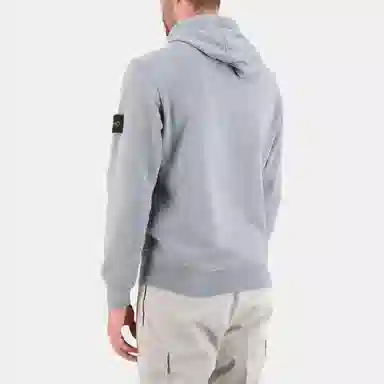 Stone Island Logo Badge Hoodie Green