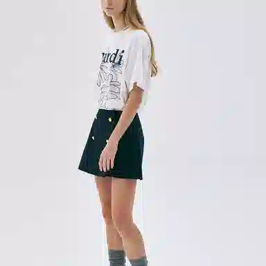 MARDI MERCREDI TSHIRT TRIPLE FLOWER_IVORY NAVY SS25T