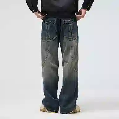 JASONWOOD Busy Denim Series Loose Fit Cargo Jeans Blue